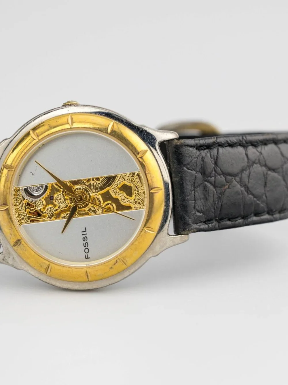 Vintage Fossil SK-5079 Skeleton Quartz Analog Women's Watch New Battery